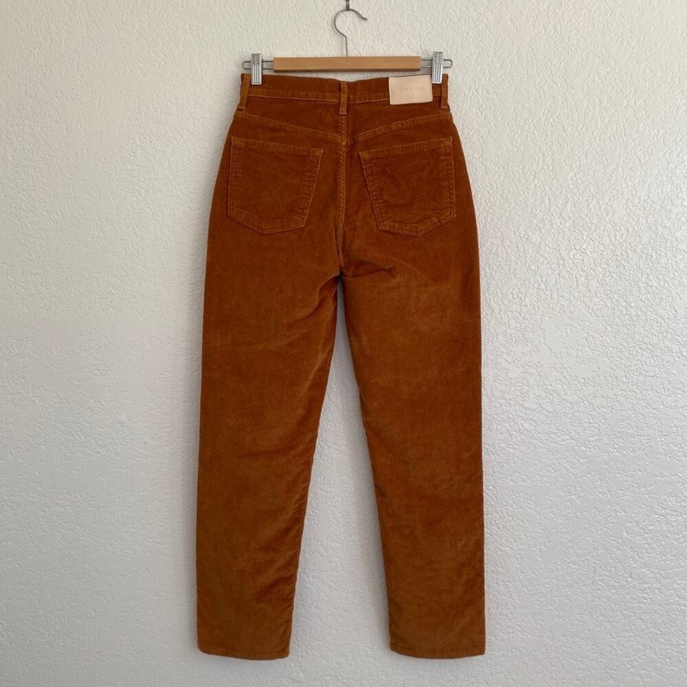 Everlane Baby Cord Cheeky Pant High Rise Ankle Burnt Orange Acorn Womens 26 - Picture 5 of 12